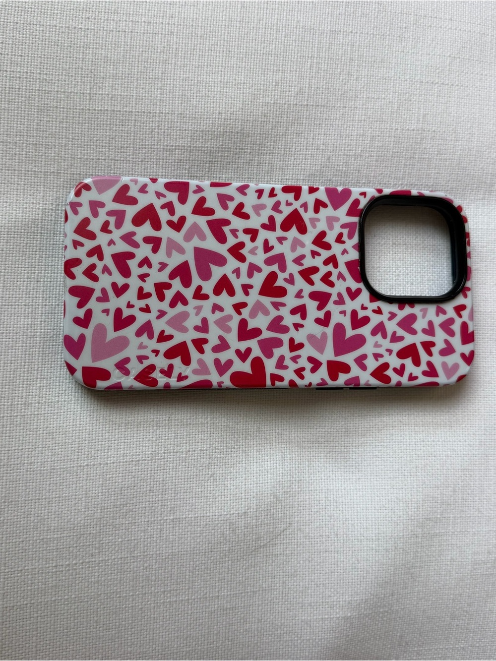 Pink & Red Heart Pattern Phone Case - iphone 14 pro max